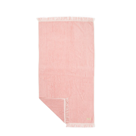 SERVIETTE THE BEACH TOWEL BUSINESS&PLEASURE LAURENS PINK STRIPE