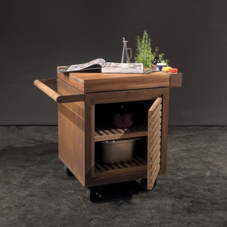 Ofyr Storage Insert Pro avec 1 porte Bois de Teck Petit