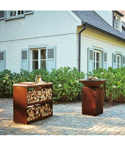 Ofyr Wood Storage Corten Dressoir